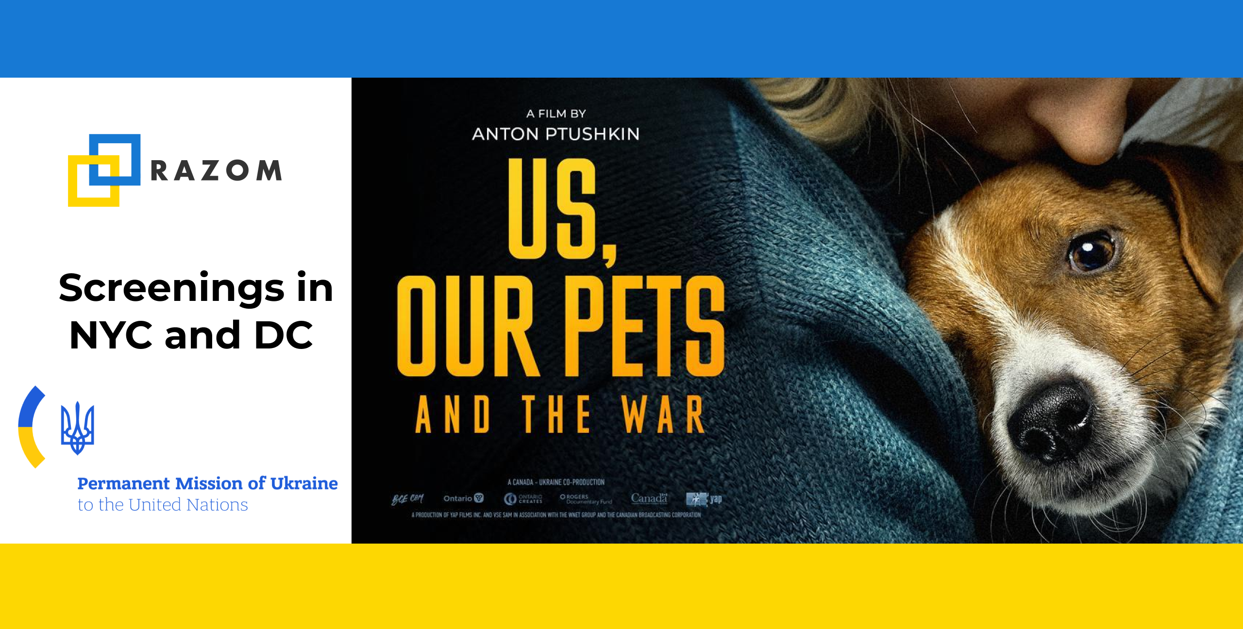 Premiere Screenings of “Us, Our Pets, and the War” by Anton Ptushkin in NYC and DC